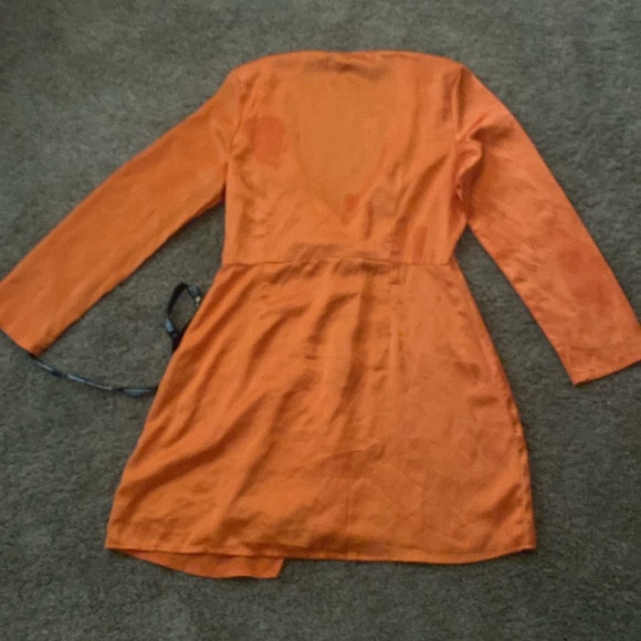 PrettyLittleThing | NWT Orange Silky-Like Dress *Read Description* - Picture 8 of 11